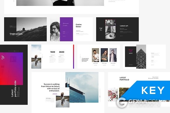 50页简约时尚风格Keynote模板 - 顶尖PPT