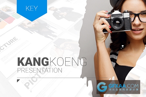 照片个人写真产品展示keynote简约模板 - 顶尖PPT