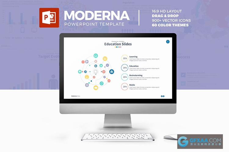 商务图形图标PPT模板 - 顶尖PPT