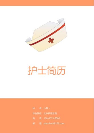 护士表格简历自荐信word模板 - 顶尖PPT