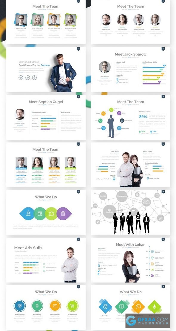 300页多色系UI设计风格keynote模板 - 顶尖PPT