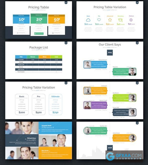 300页多色系UI设计风格keynote模板 - 顶尖PPT