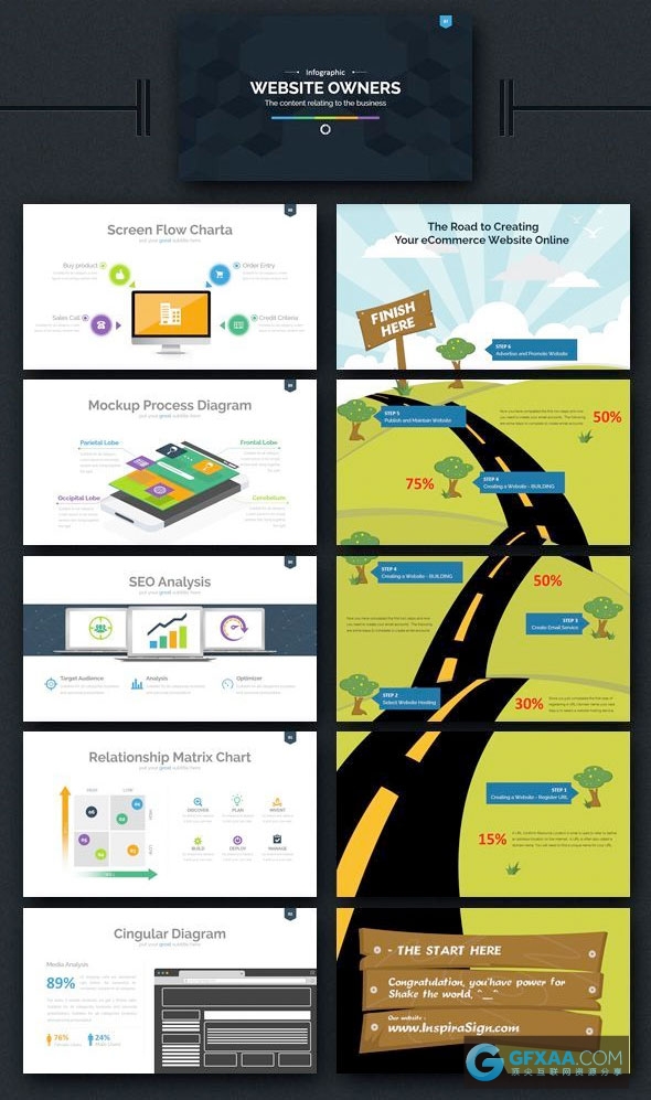 300页多色系UI设计风格keynote模板 - 顶尖PPT