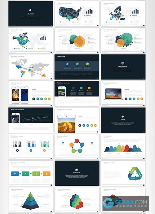 超过100种配色全动画PPT通用演示文稿 - 顶尖PPT