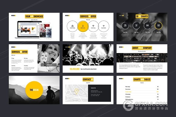 企业商务团队介绍通用PPT模板 - 顶尖PPT