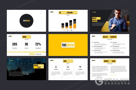 企业商务团队介绍通用PPT模板 - 顶尖PPT