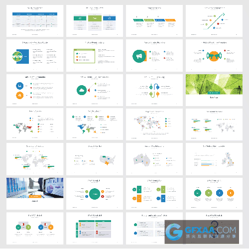 扁平化简约风格PPT模板+字体 - 顶尖PPT