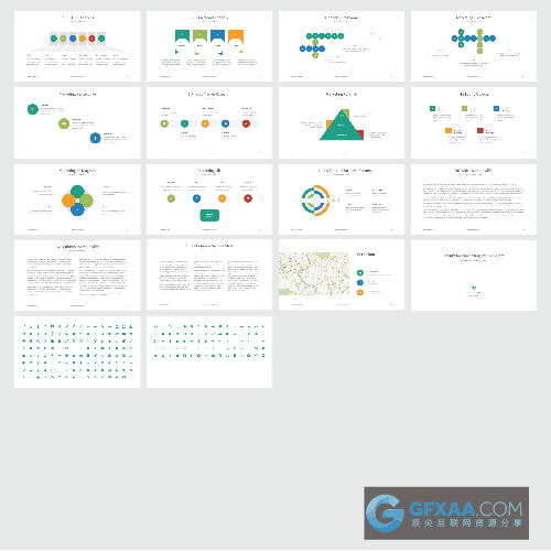 扁平化简约风格PPT模板+字体 - 顶尖PPT