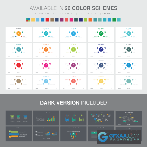 扁平化简约风格PPT模板+字体 - 顶尖PPT