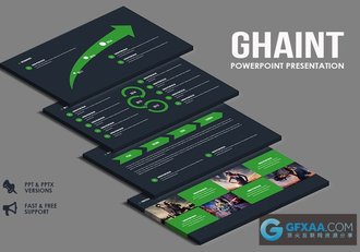 绿色商务风格精品PPT模板 - 顶尖PPT