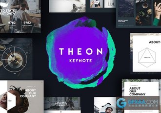 创意图片产品人物展示keynote模板 - 顶尖PPT