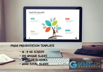 扁平化极简风格PPT模板 - 顶尖PPT