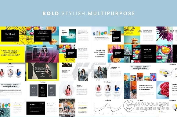 Keynote专业时尚杂志风格PPT模板 - 顶尖PPT