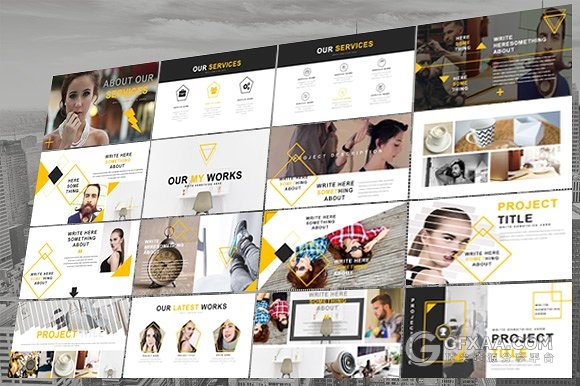 60页极简创意杂志排版PPT模板 - 顶尖PPT