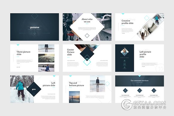 200页创意商务欧美泼墨风格PPT模板 - 顶尖PPT