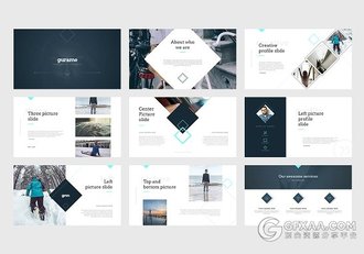 200页创意商务欧美泼墨风格PPT模板 - 顶尖PPT