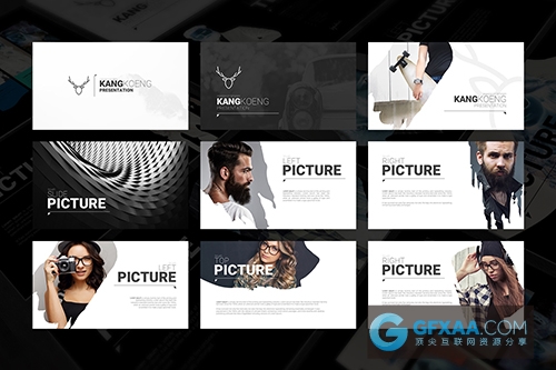 照片个人写真产品展示keynote简约模板 - 顶尖PPT