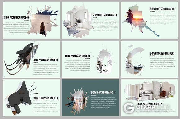 200页创意商务欧美泼墨风格PPT模板 - 顶尖PPT