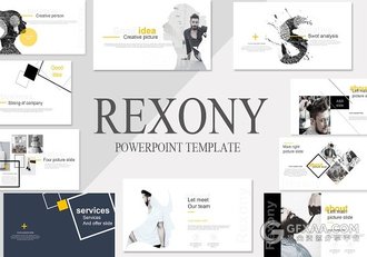 简约时尚文艺书法字体商务PPT模板 - 顶尖PPT