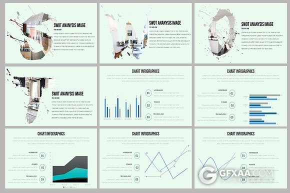 200页创意商务欧美泼墨风格PPT模板 - 顶尖PPT