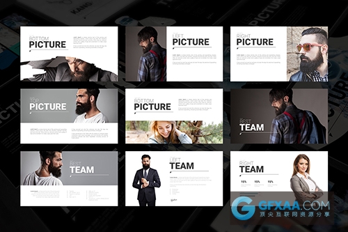 照片个人写真产品展示keynote简约模板 - 顶尖PPT