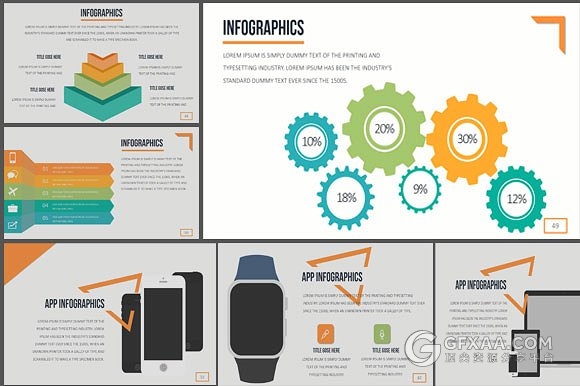 50页简约时尚风格Keynote模板 - 顶尖PPT