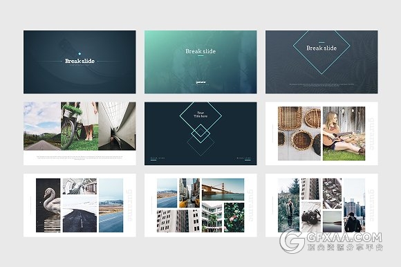 200页创意商务欧美泼墨风格PPT模板 - 顶尖PPT