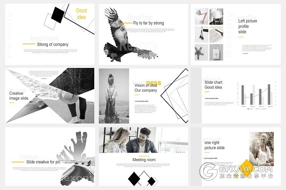 简约时尚文艺书法字体商务PPT模板 - 顶尖PPT