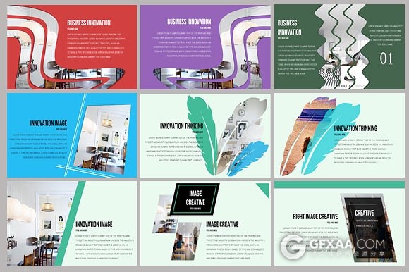 200页创意商务欧美泼墨风格PPT模板 - 顶尖PPT