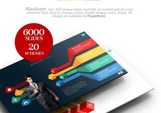 高端欧美商务数据图形图表PPT模板 - 顶尖PPT