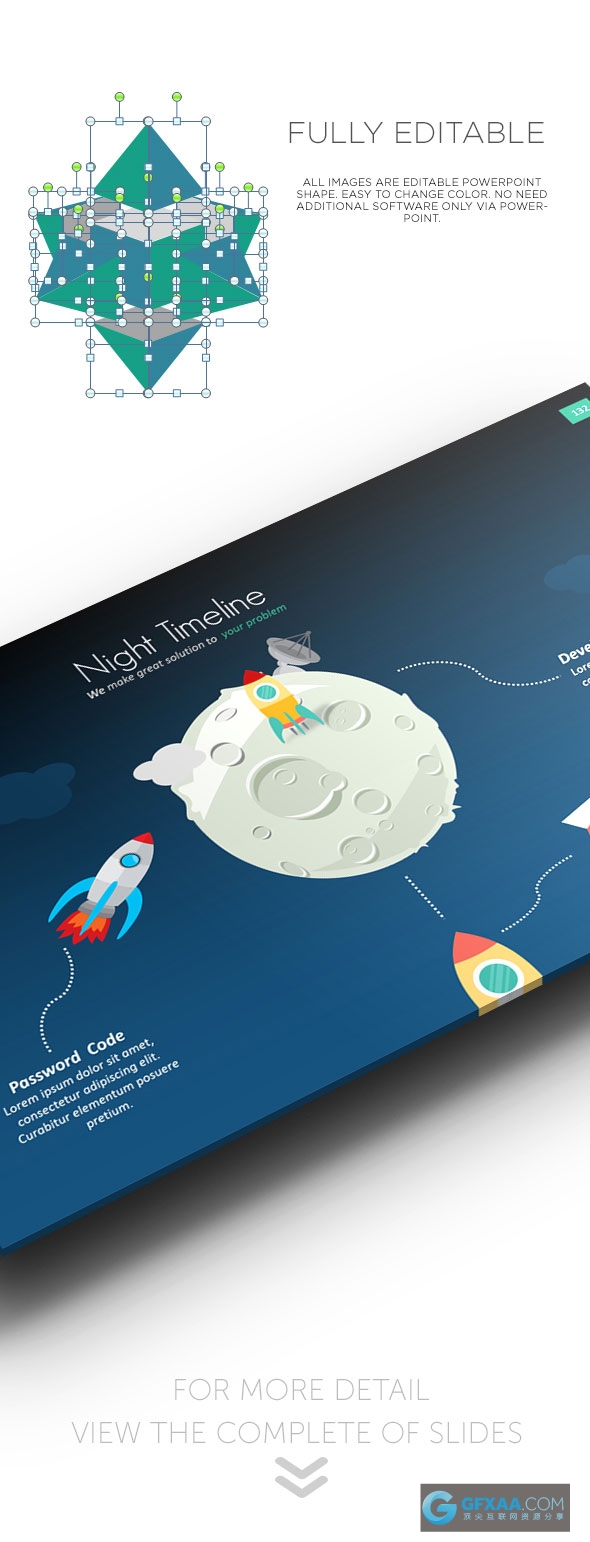 高端欧美商务数据图形图表PPT模板 - 顶尖PPT