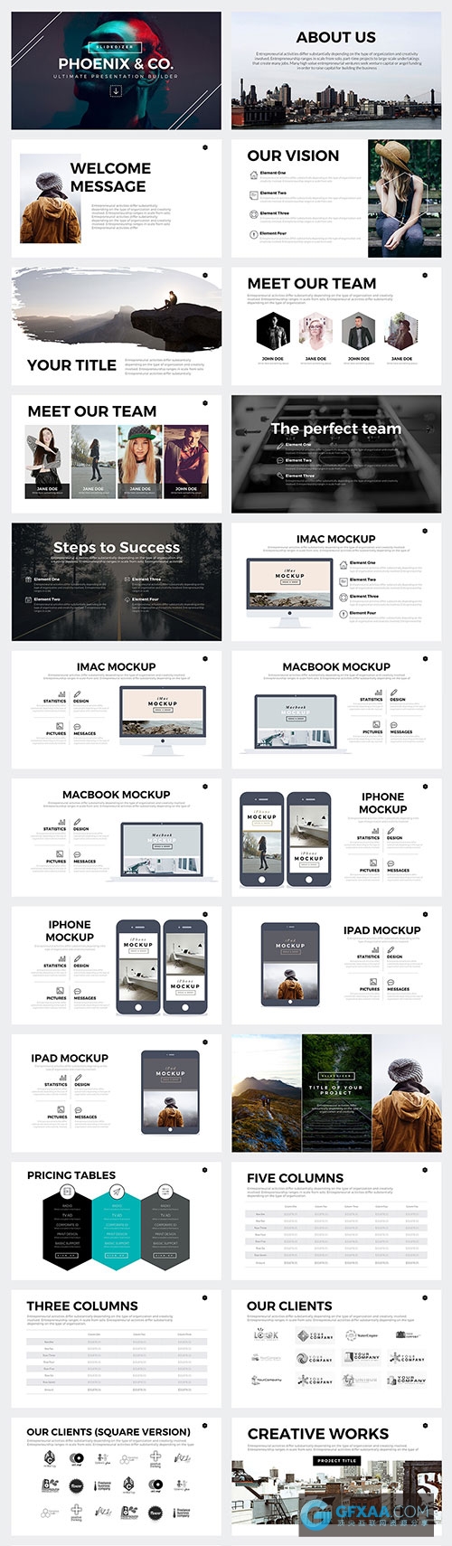 115页极简独特风格PPT模板 - 顶尖PPT