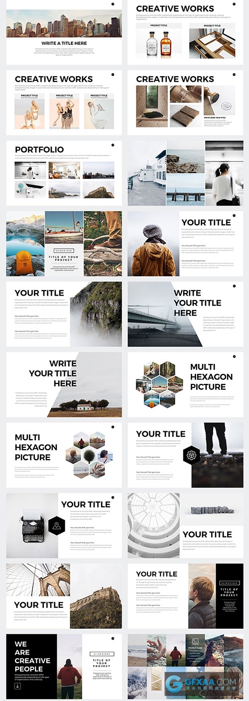 115页极简独特风格PPT模板 - 顶尖PPT