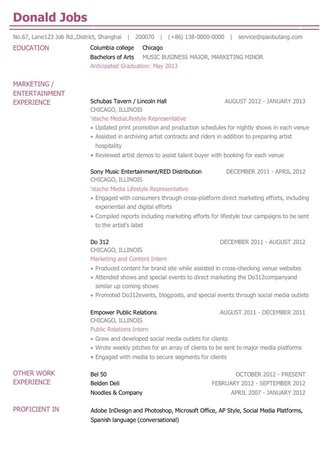 简洁英文求职简历模板 - 顶尖PPT