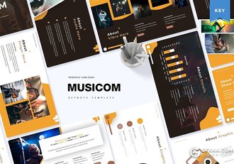 30页国外演唱会现场展示大型活动策划keynote模板5种主题配色 - 顶尖PPT