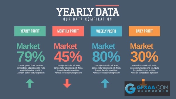 简约时尚扁平化唯美配色风格PPT模板 - 顶尖PPT