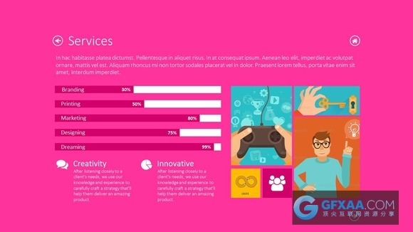 全动画演示 精仿扁平化WIN8风格PPT模板 - 顶尖PPT