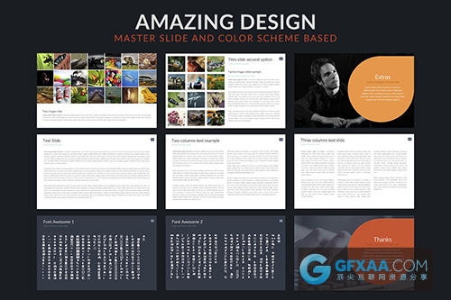 深色创意商务工公司通用PPT全动画模板 - 顶尖PPT