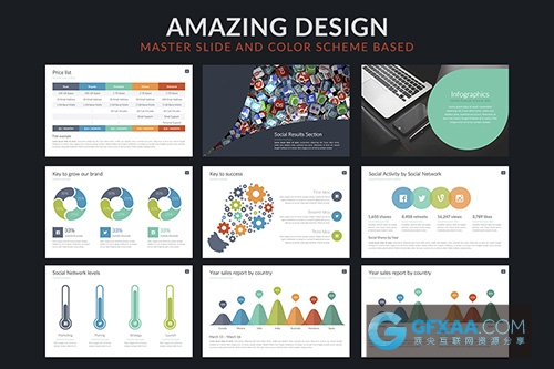 深色创意商务工公司通用PPT全动画模板 - 顶尖PPT