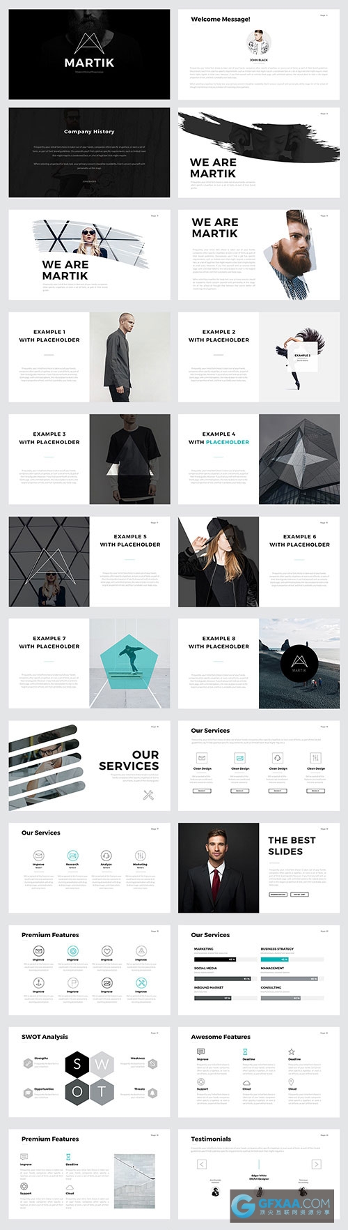 扁平化服装人物展示PPT模板 - 顶尖PPT