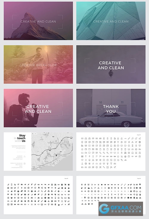 扁平化服装人物展示PPT模板 - 顶尖PPT