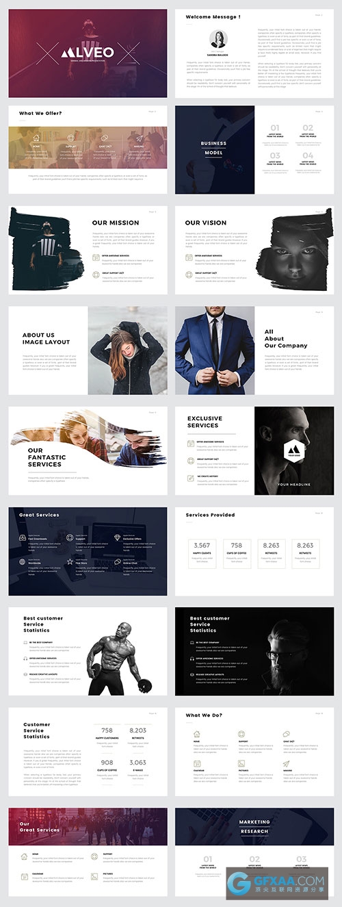 时尚简约公司团队介绍PPT模板 - 顶尖PPT