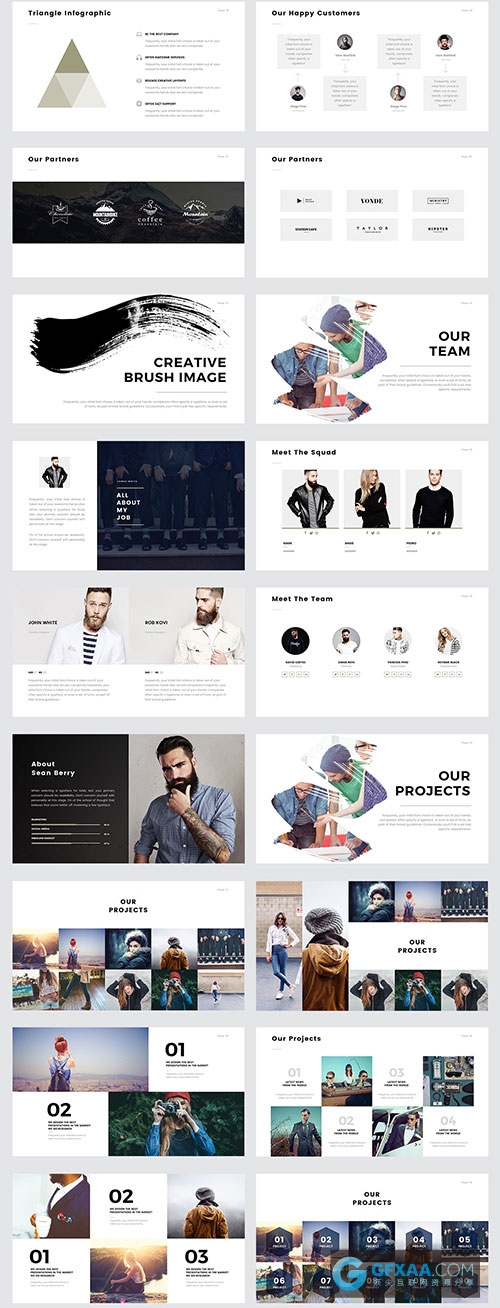 时尚简约公司团队介绍PPT模板 - 顶尖PPT