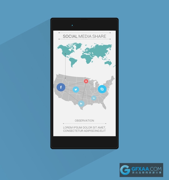 手机ipad平板电脑移动设备尺寸PPT模板 - 顶尖PPT