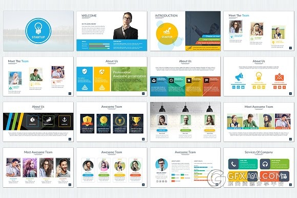 精美图形图标设计商务多用途PPT模板 - 顶尖PPT