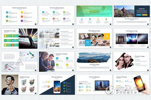 精美图形图标设计商务多用途PPT模板 - 顶尖PPT