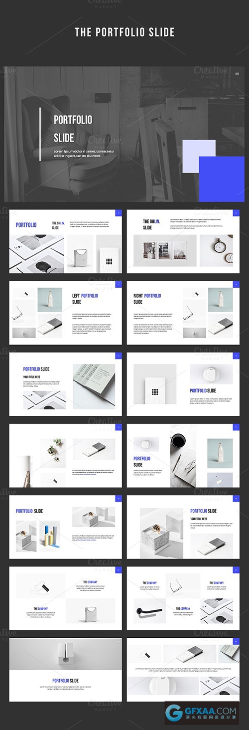 130页5个主题配色公司简介动画PPT模板 - 顶尖PPT