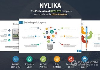 高端商务多种配色图形图表keynote模板 - 顶尖PPT