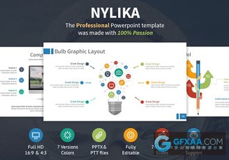 8种配色方案16:9高清PPT模板 - 顶尖PPT