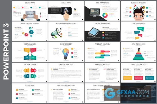 四种色彩搭配卡通PPT模板 - 顶尖PPT